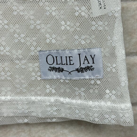 Ollie Jay Girls White Sheer Floral Mesh Long Sleeve Layer Tee Size 5Y NWT - Picture 3 of 11